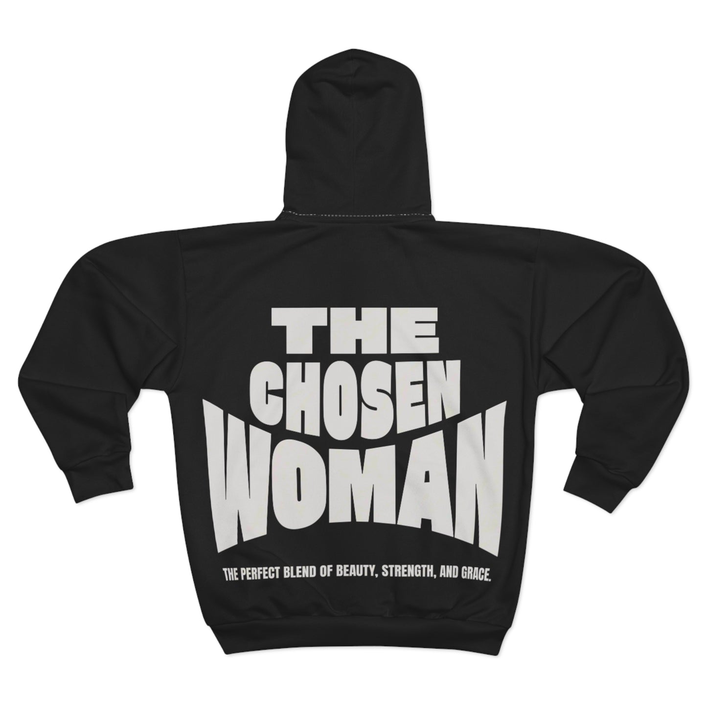 The Chosen Woman Zip Hoodie — Empowering Women's Graphic Zip-Up