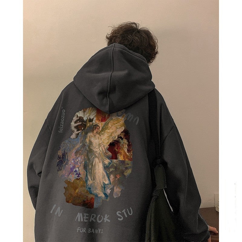 Ascent Rogue Vintage Oil-Painting Hoodie - Soft, Oversize & Artistic Fit