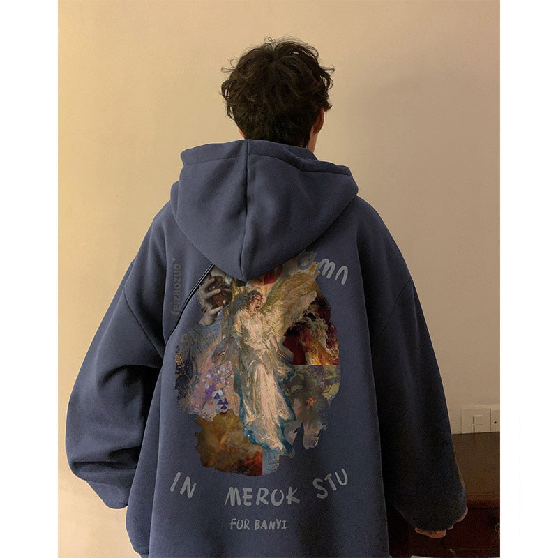 Ascent Rogue Vintage Oil-Painting Hoodie - Soft, Oversize & Artistic Fit