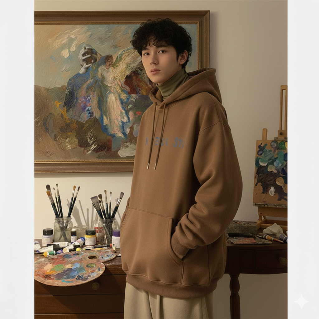 Ascent Rogue Vintage Oil-Painting Hoodie - Soft, Oversize & Artistic Fit